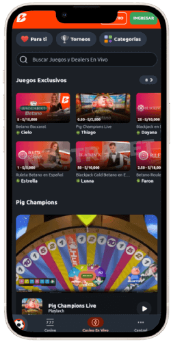 casino en vivo betano en ios