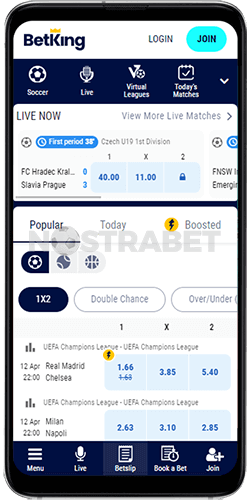 BetKing Mobile Version