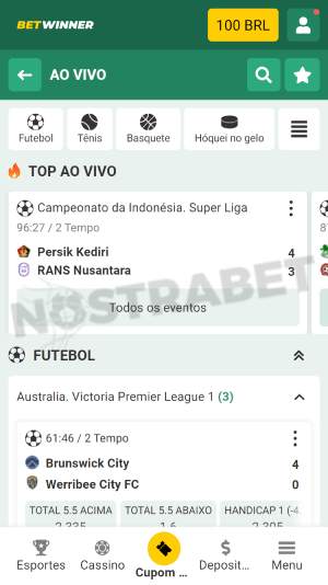 Apostas ao vivo BetWinner