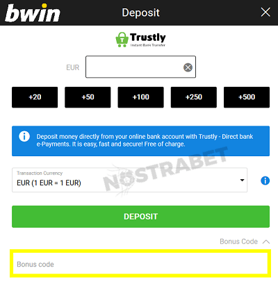 Bwin bonus code enter