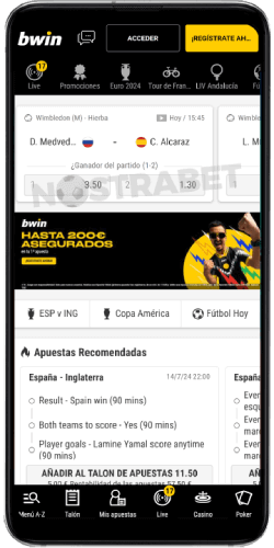 Bwin versión de móvil