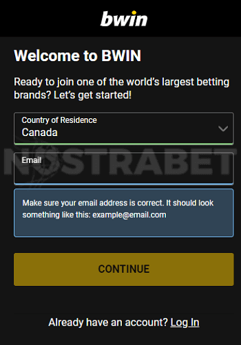 bwin registration steps