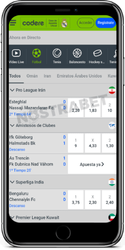 app de codere ios apuestas en directo