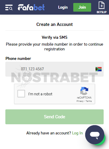 Fafabet Registration Form