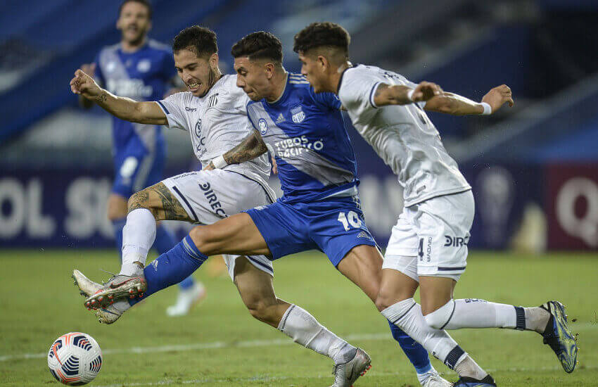 football game players in a match