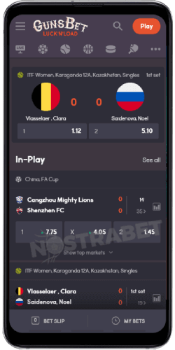 Gunsbet Mobile Version