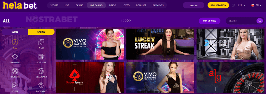 helabet live casino