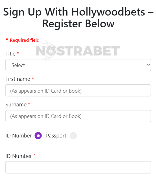 Hollywoodbets Registration ZA