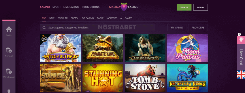 Malina Casino Games