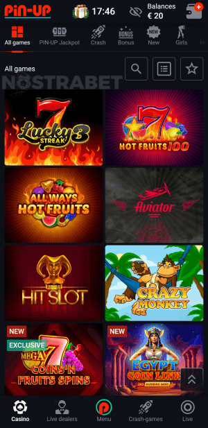 pin up casino games mobile