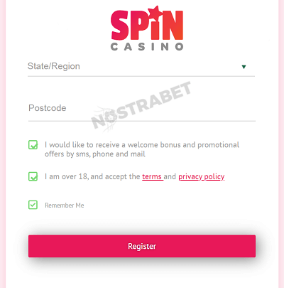 Spin casino promo code enter